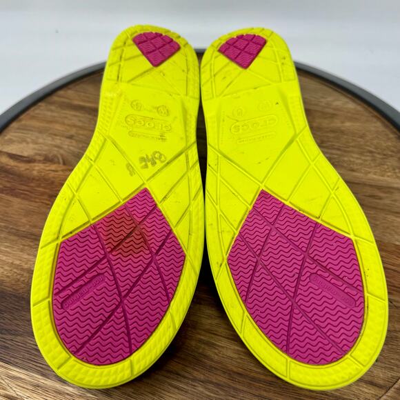 Crocs Women's Beach Line Boat Shoes Blue/Yellow/Pink Size 8 - Picture 7 of 8